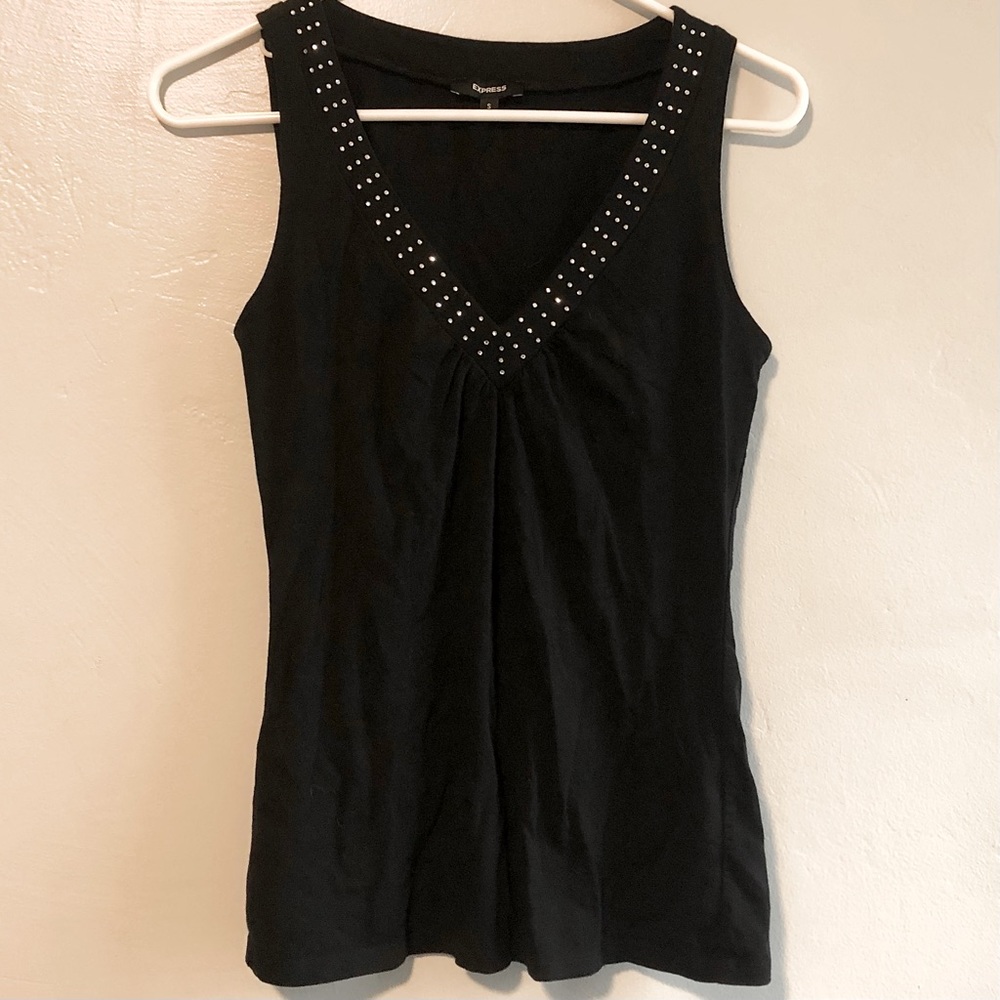 Express v neck rhinestone gem tank top